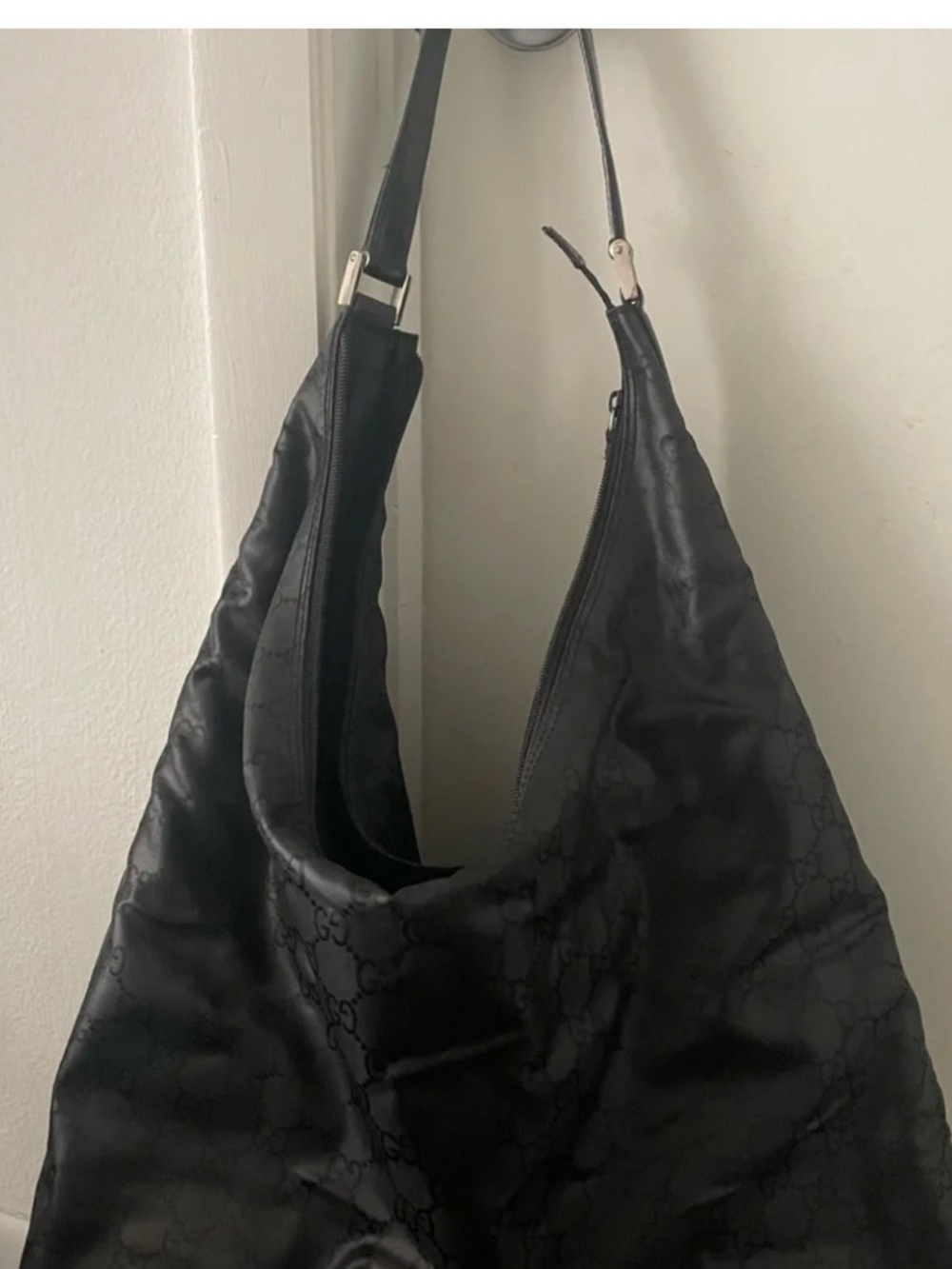 Extra large Gucci nylon slouchy tote